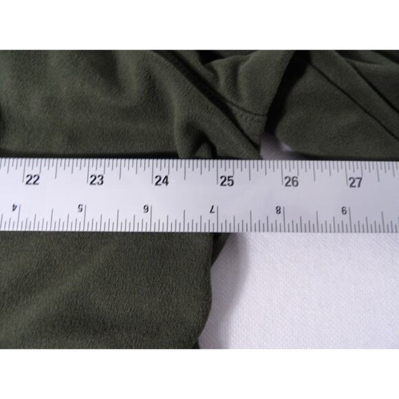 Vtg Kathy Ireland Plus 2X Faux Suede Blouse Shirt Top Olive Green Button Up Coll - Picture 6 of 9